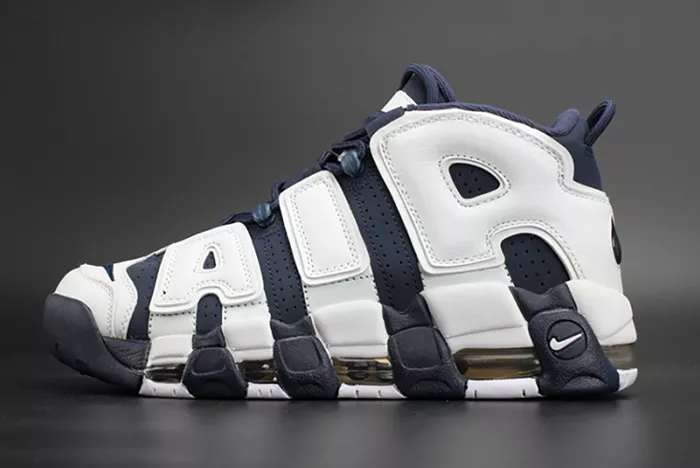 Nike Air More Uptempo "Olympic" White/Midnight Navy mens 414962-104