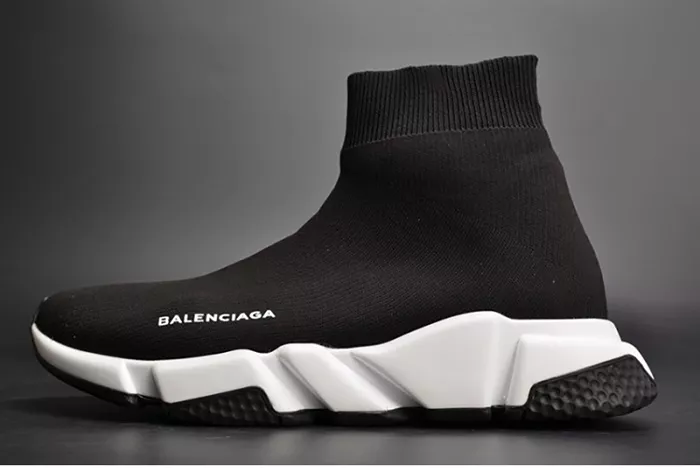 Balenciaga Stretch Mesh High Top Sneaker Black White 454485 W05G0