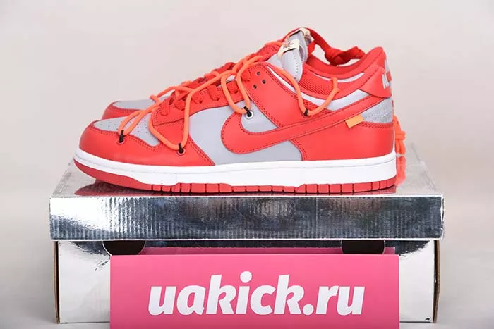 NIKE DUNK LOW OFF-WHITE UNIVERSITY RED - CT0856-600