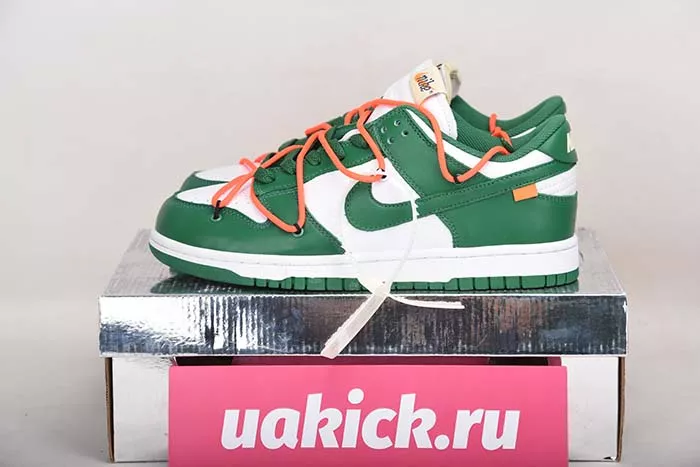 OFF-WHITE NIKE DUNK LOW PINE GREEN CT0856-100
