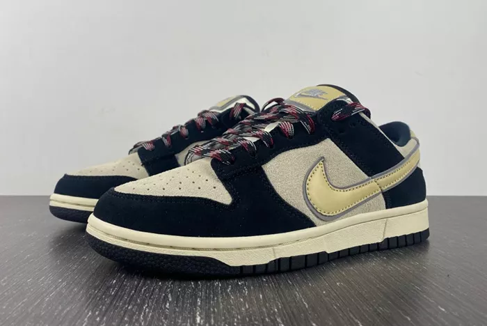 Nike Dunk Low LX Black Suede Team Gold (W)  DV3054-001