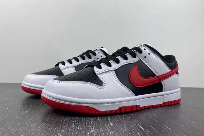 Nike Dunk Low Retro White Black University Red  FD9762-061